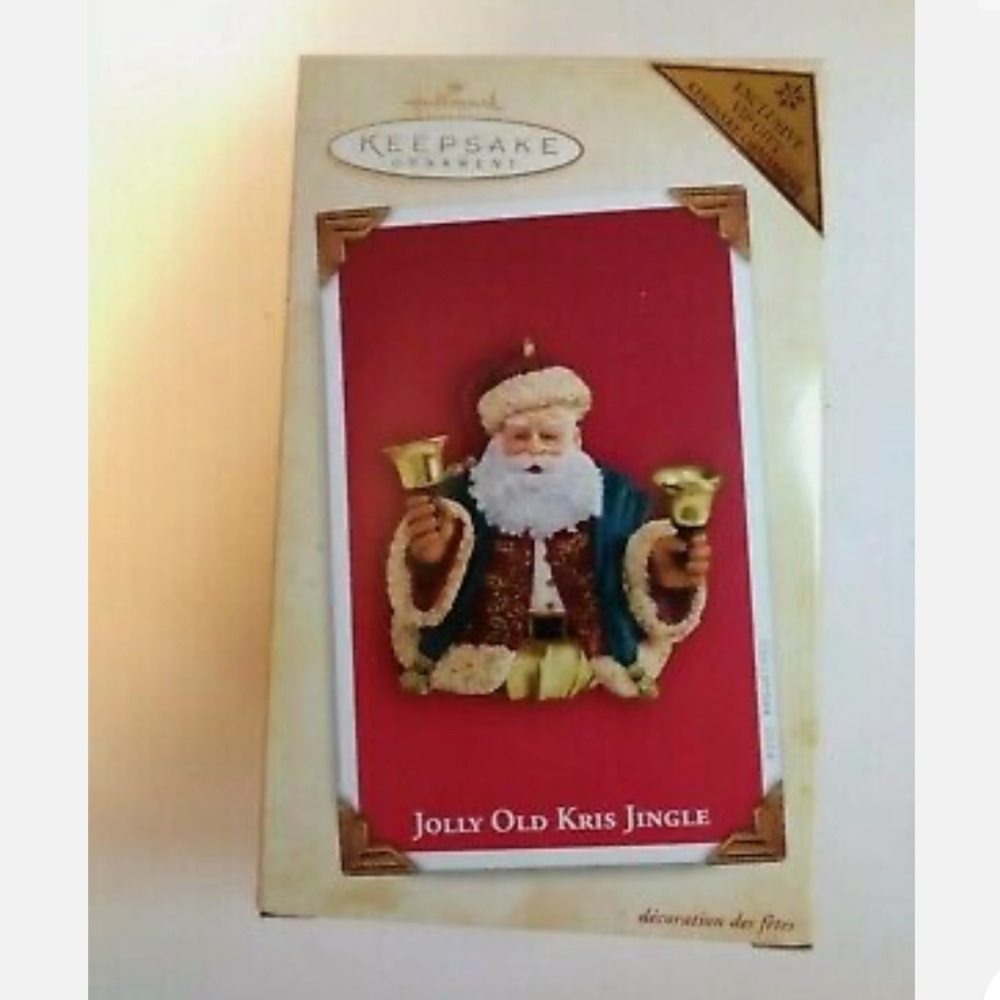 HALLMARK Jolly Old Kris Jingle GOLD Suit Keepsake 2004 Holiday Ornament